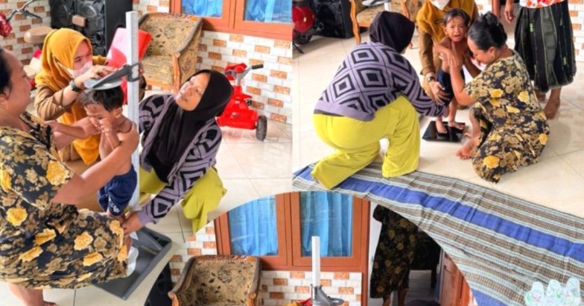 Puskesmas Talango Saat melakukan Kunjungan Kerumah Warga Balita BGM di Desa Talango. (Foto : Istimewa).