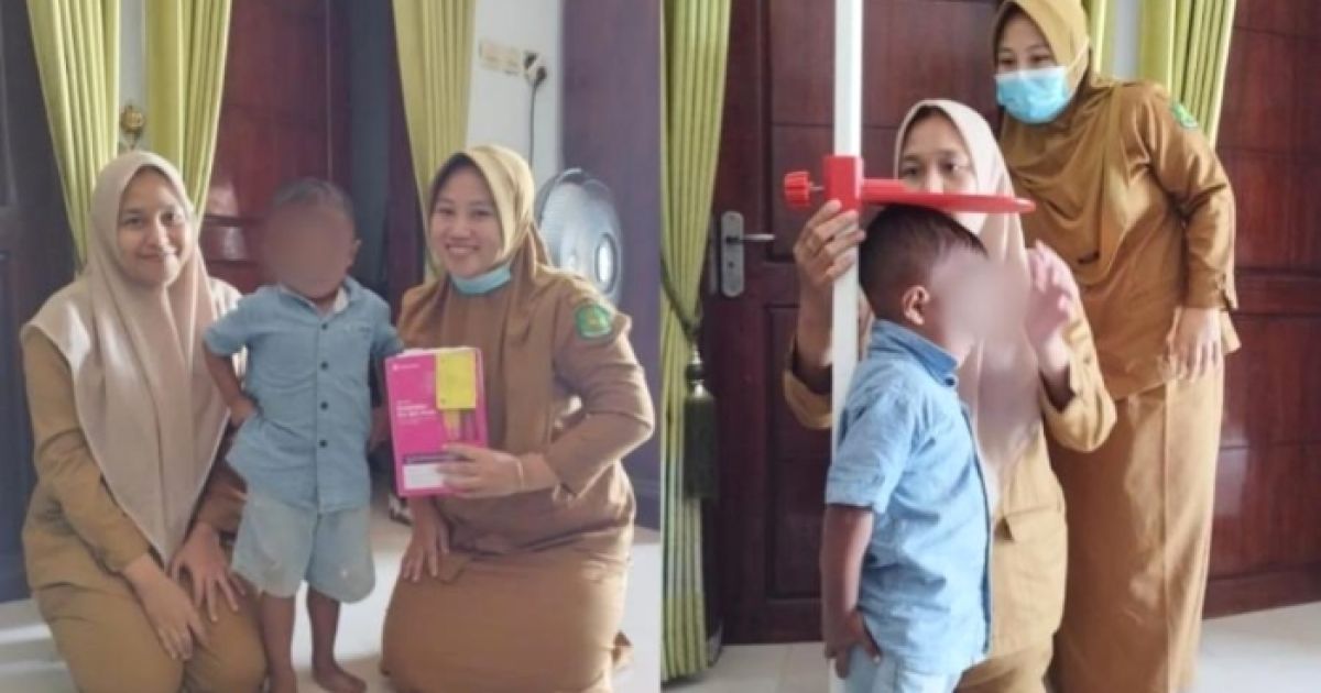 Tim Tenaga Kesahatan Puskesmas Batuan saat melakukan pendampingan Khusus untuk Pencegah Stunting pada Anak di Desa Babbalan, Kecamatan Batuan, Sumenep. (Foto : liputan12).