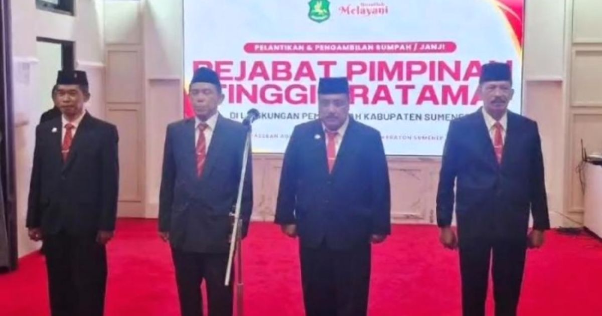 Perkuat Tata Kelola Pemerintahan, Bupati Sumenep Lantik Empat Pejabat Eselon II