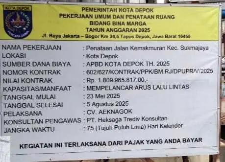 Warga Kota Depok Keluhkan Proyek Penataan Jalan Kemakmuran yang Menimbulkan Kerusakan dan Tak Ada Ganti Rugi
