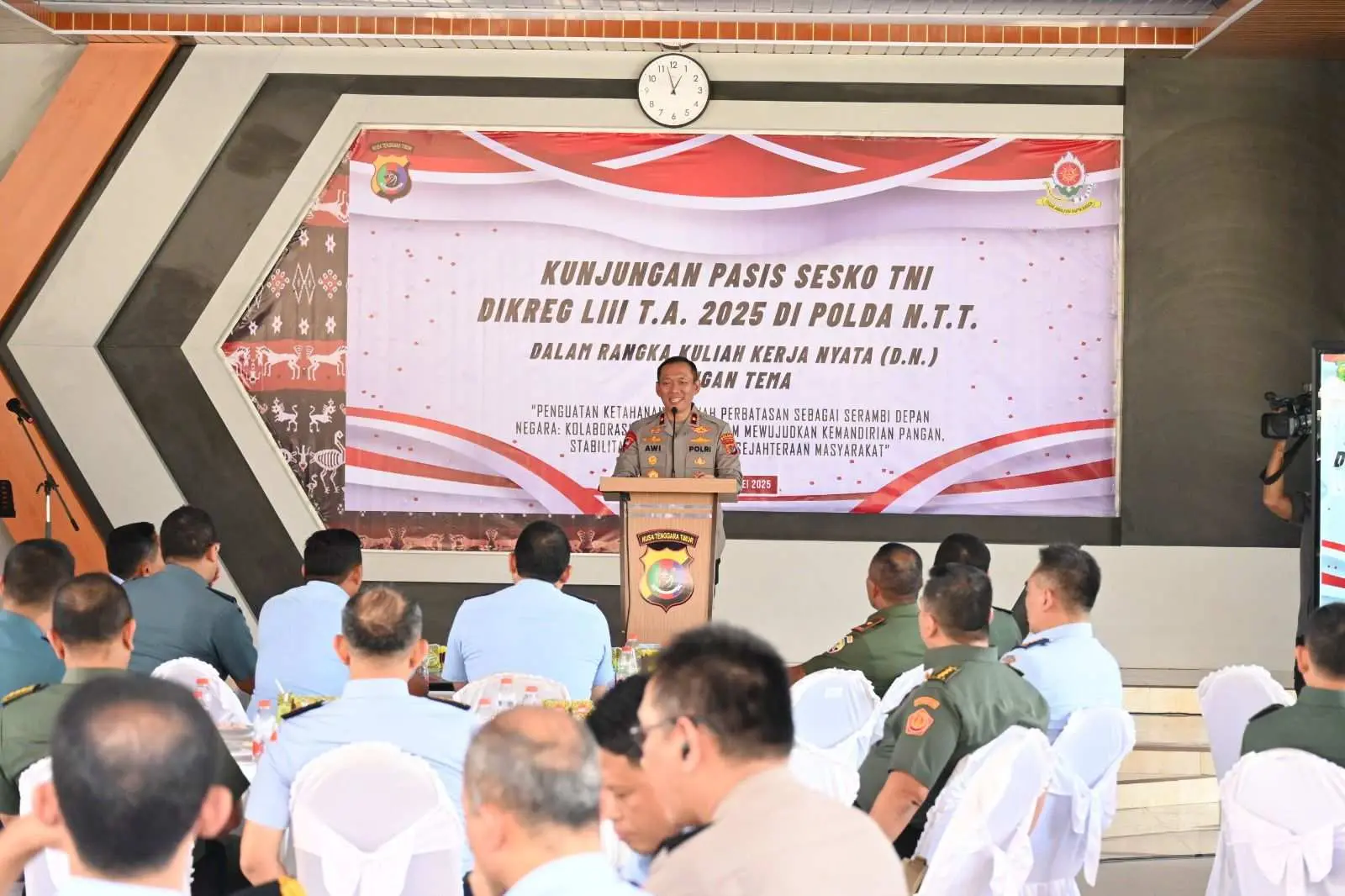 Terima Kunjungan Pasis Sesko TNI Dikreg LIII TA 2025, Wakapolda NTT: Pentingnya Sinergi TNI-Polri dalam Memperkuat Ketahanan Wilayah Perbatasan