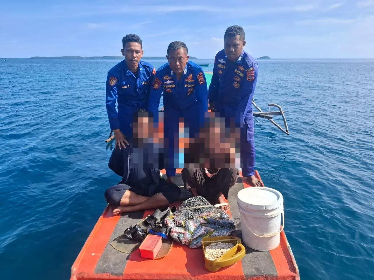 Bongkar Praktik Penangkapan Ikan Pakai Bahan Peledak, Polairud Polda NTT Amankan Dua Nelayan di Sikka