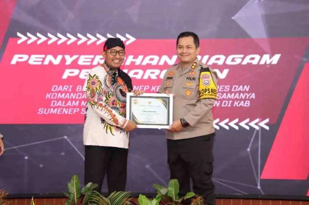 Dinobatkan sebagai Inisiator Ketahanan Pangan, Kapolres Sumenep Dapat Penghargaan dari Bupati Achmad Fauzi