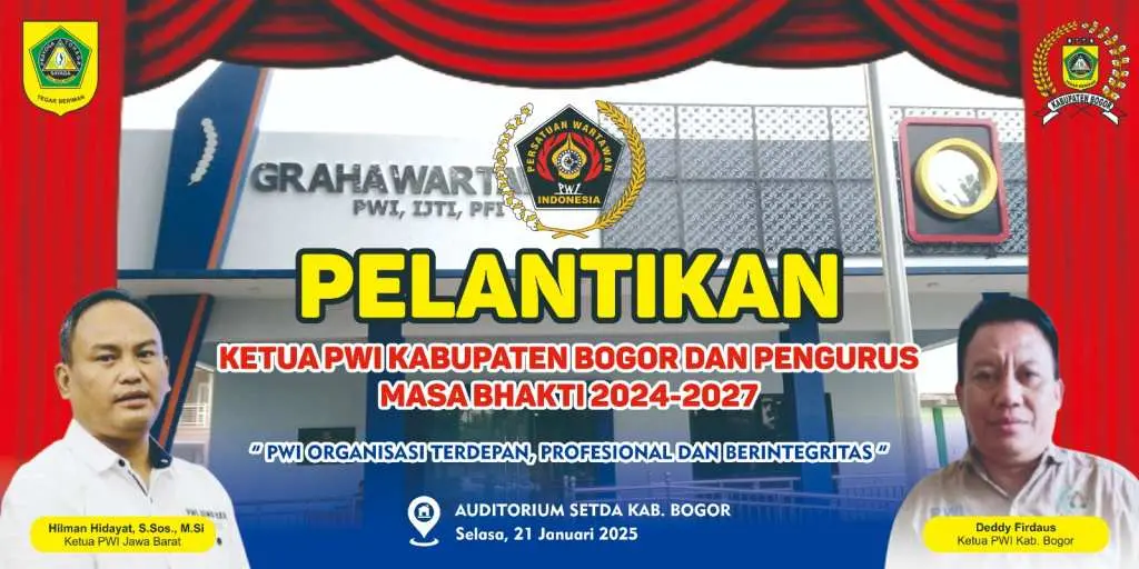 Selasa Besok, Ketua Terpilih dan Pengurus PWI Kabupaten Bogor Periode 2024-2027 Bakal Dilantik