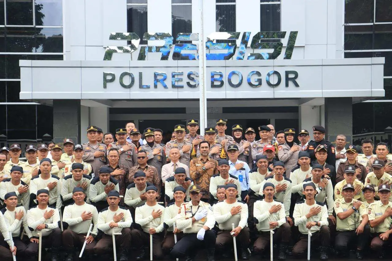 Peringati HUT Satpam ke 44, Polres Bogor Gelar Apel Besar dan Syukuran