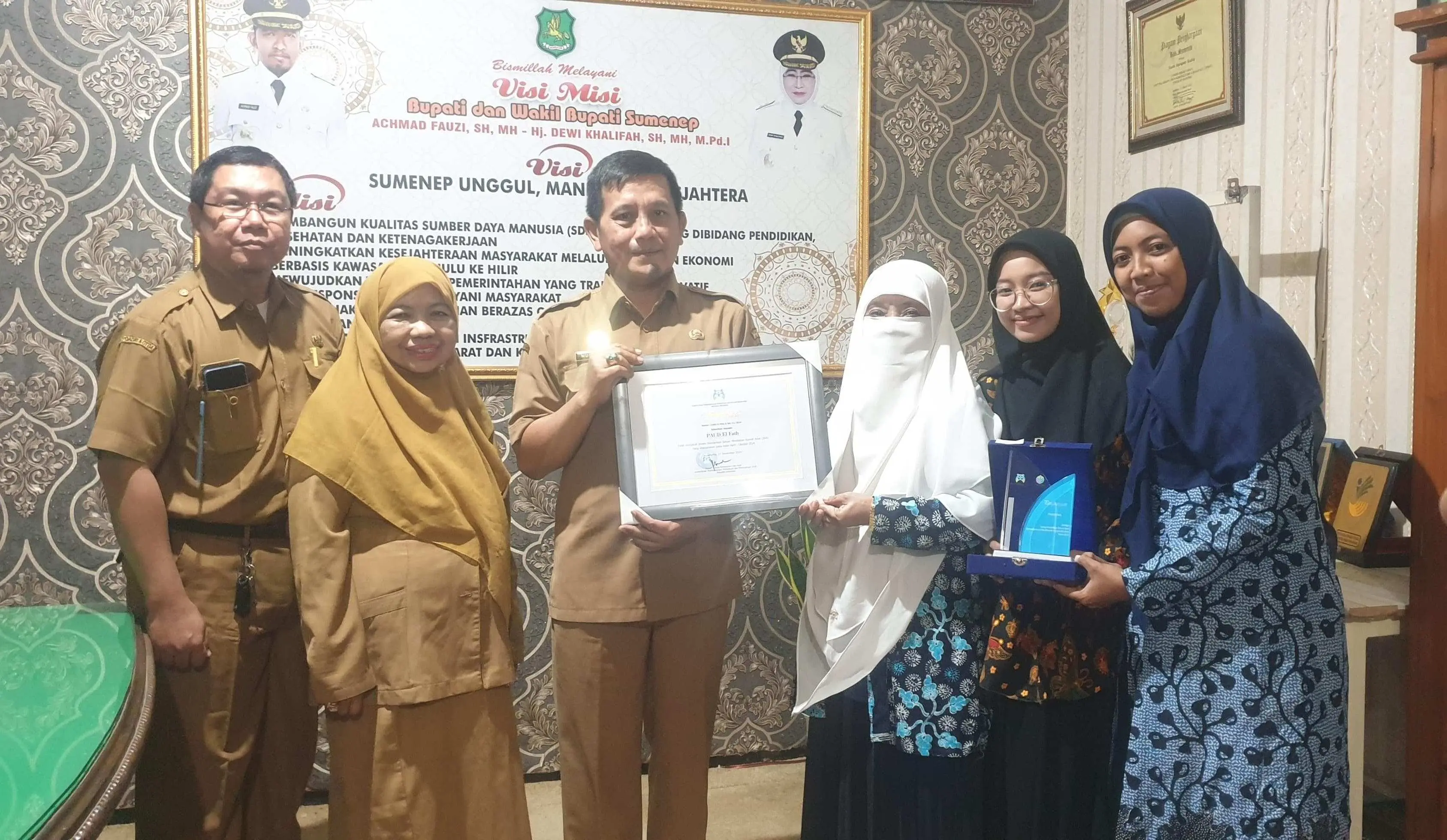 PAUD El Fath Sumenep Terima Penghargaan dari Kementerian PPPA RI Sebagai Satuan Pendidikan SRA Terstandardisasi Nasional Tahun 2024