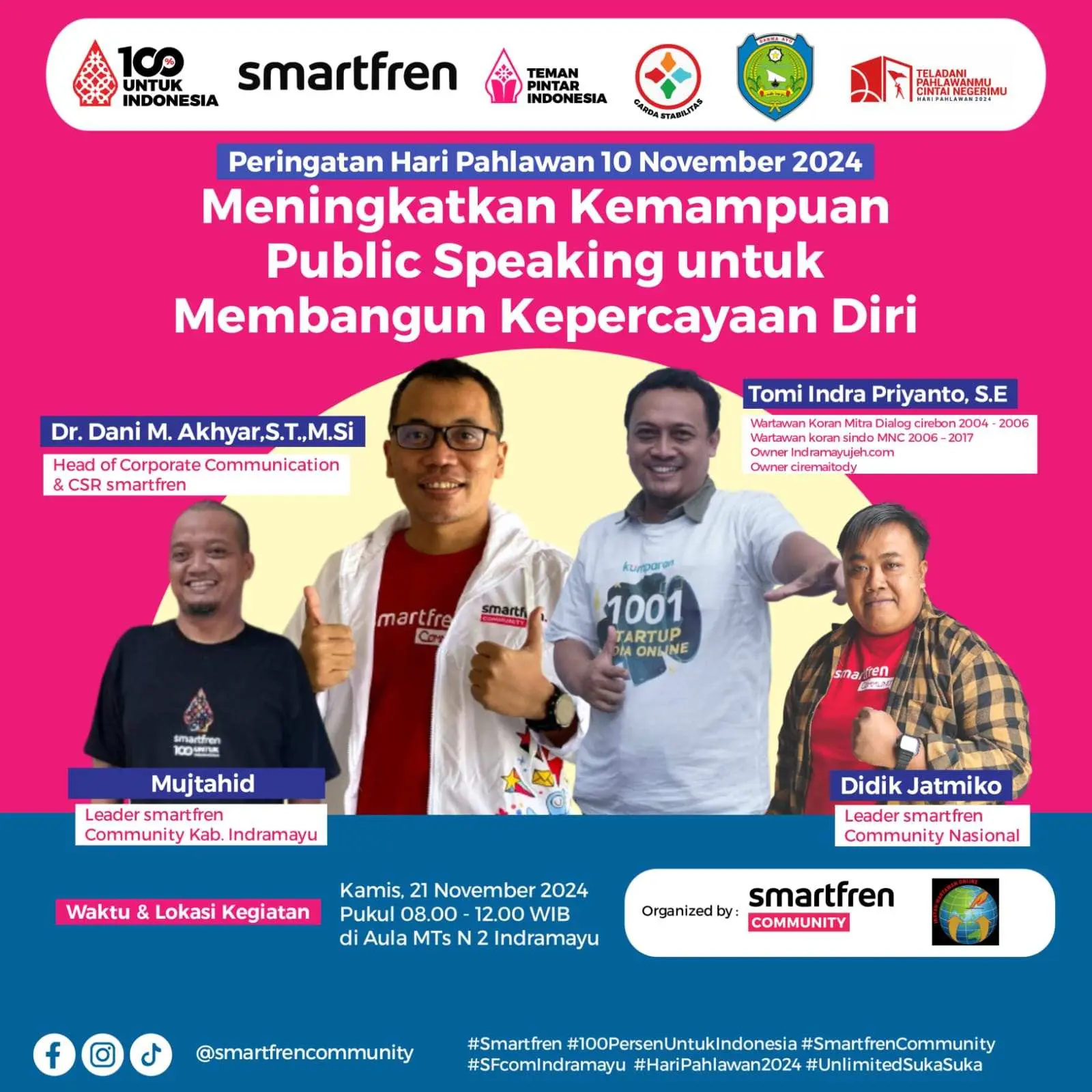 IWO Indramayu Bersama Smartfren Inspirasi Generasi Muda Jadi Pemimpin Lewat Pelatihan Public Speaking