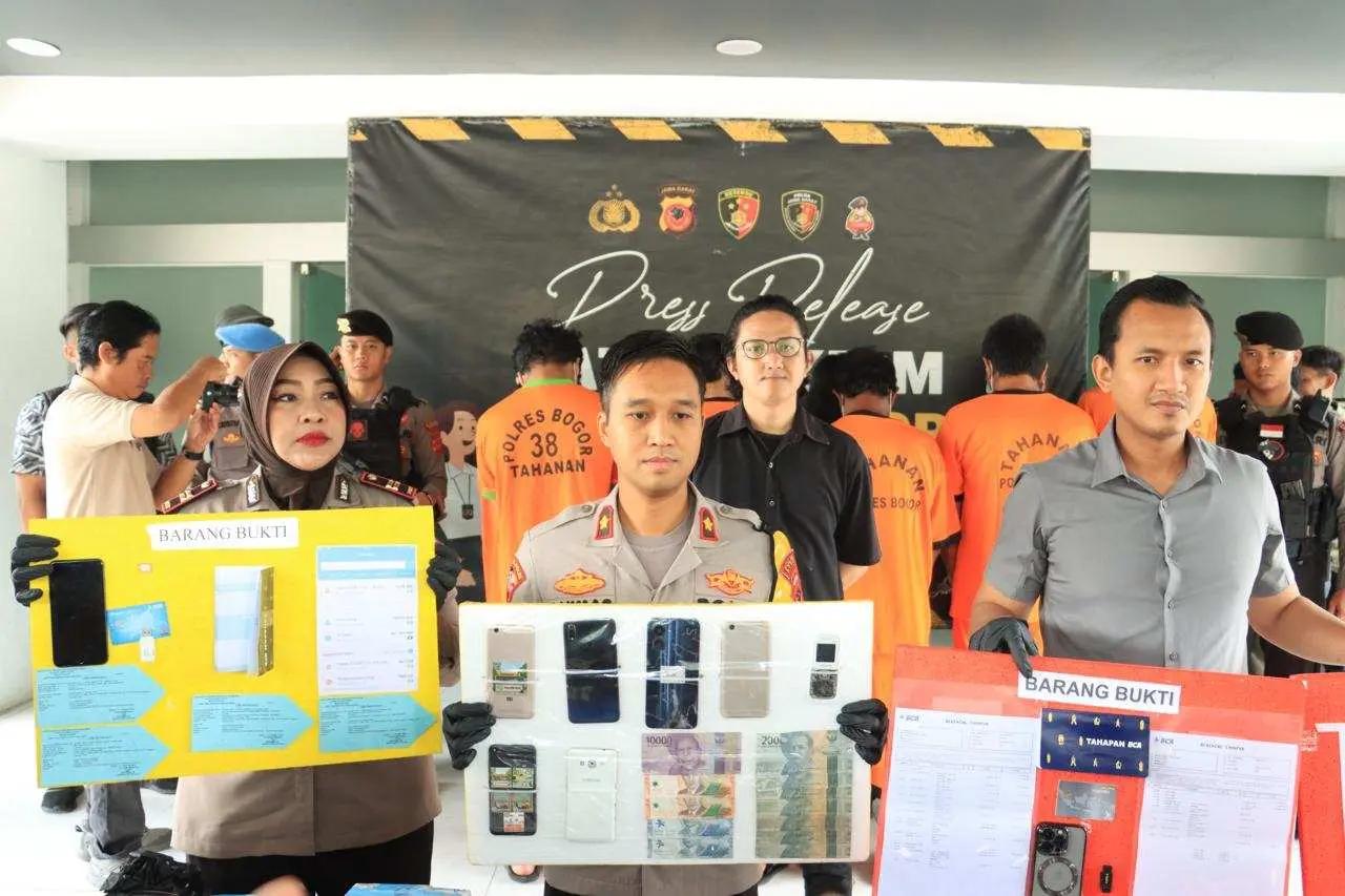 Bongkar Kasus Judi Online, Satreskrim Polres Bogor Tangkap 8 Orang Pelaku dalam Waktu Sepekan