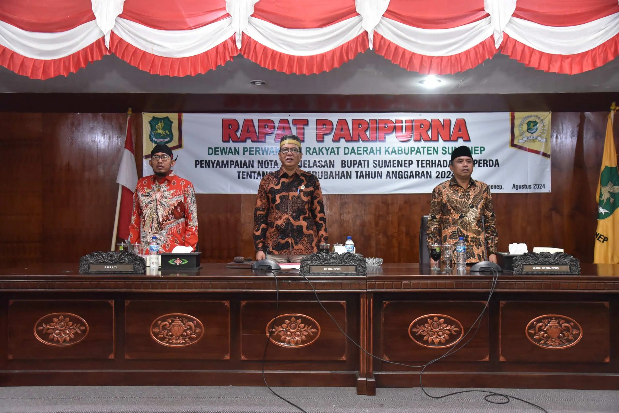 DPRD Sumenep Gelar Paripurna Penyampaian Nota Penjelasan Bupati Terhadap Raperda APBD Perubahan Tahun 2024