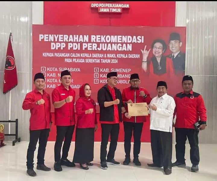 PDI Perjuangan Resmi Usung Achmad Fauzi-KH Imam Hasyim Maju di Pilkada Sumenep 2024