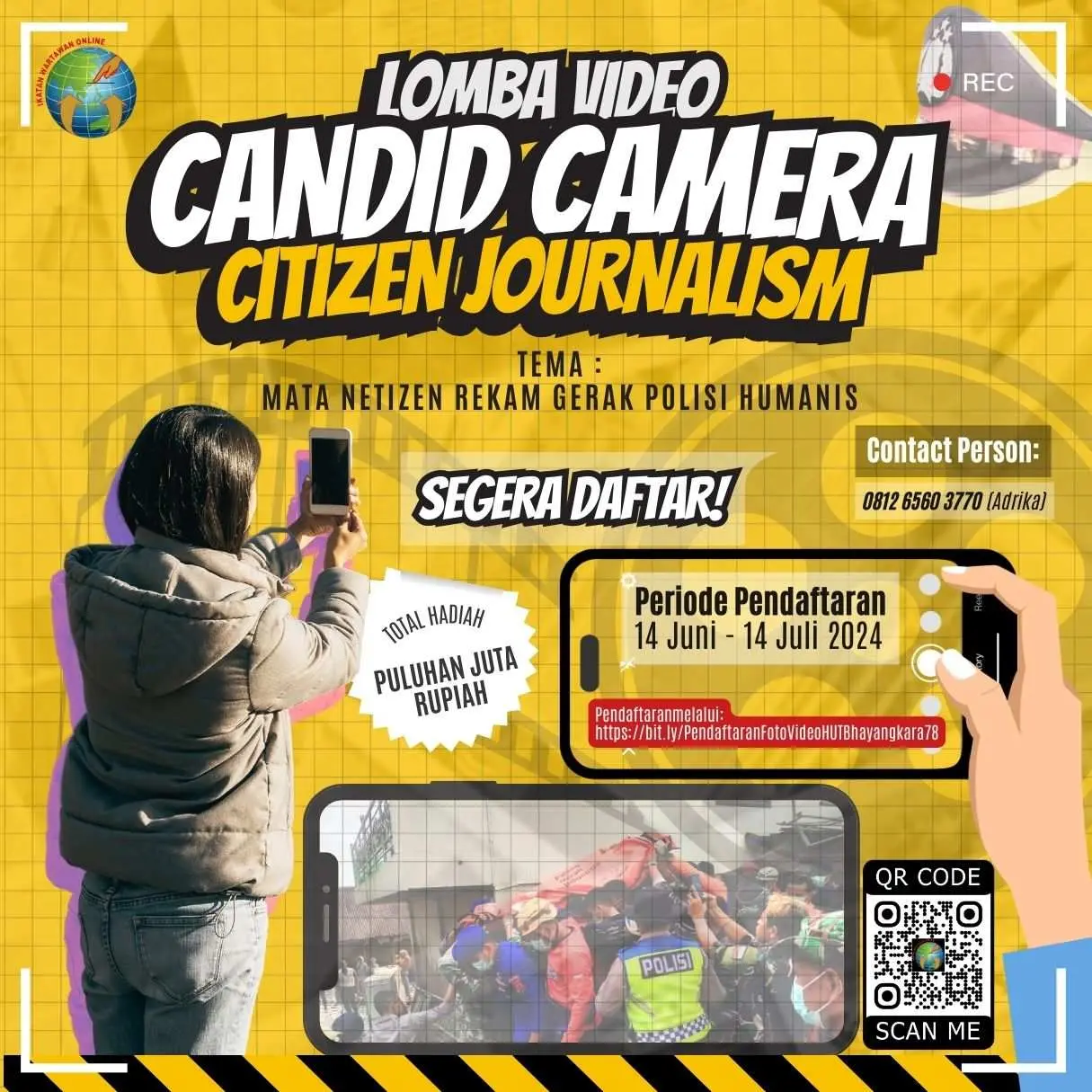 Semarakkan HUT ke 78 Bhayangkara, PP IWO Gelar Lomba Bagi Netizen Berhadiah Puluhan Juta Rupiah