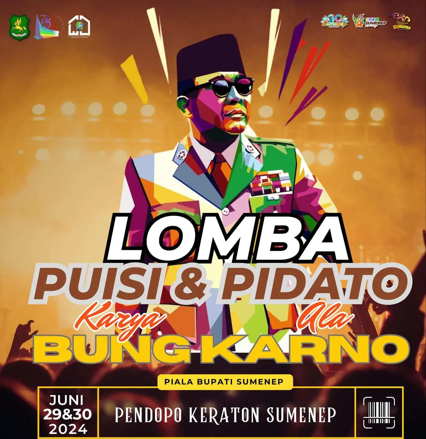 Meriahkan Bulan Soekarno, IWO Sumenep Bakal Menggelar Lomba Baca Puisi Karya Si Bung dan Pidato Ala Bung Karno pada 29 Juni 2024