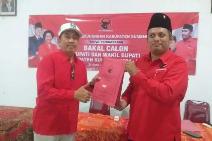 Herman Dali Kusuma Resmi Mendaftar Sebagai Bakal Calon Wakil Bupati Sumenep 2024 ke DPC PDI Perjuangan Sumenep