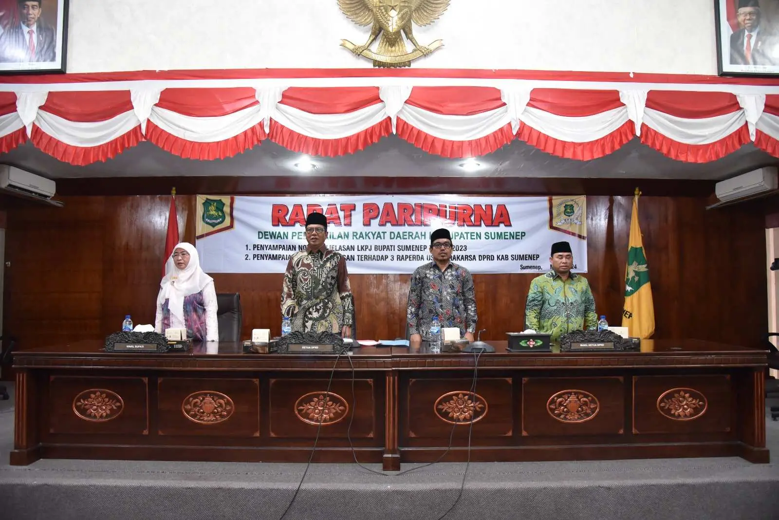 Paripurna DPRD Sumenep Tentang Penyampaian Nota Penjelasan LKPJ Bupati Tahun 2023