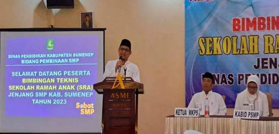 Kembangkan Potensi Unggul, Disdik Sumenep Gelar Bimtek Sekolah Ramah Anak kepada Para Guru SMP