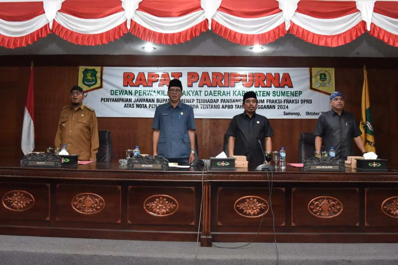 RAPBD 2024 Memasuki Tahap Jawaban Bupati Sumenep Atas Pandangan Umum Fraksi-Fraksi DPRD