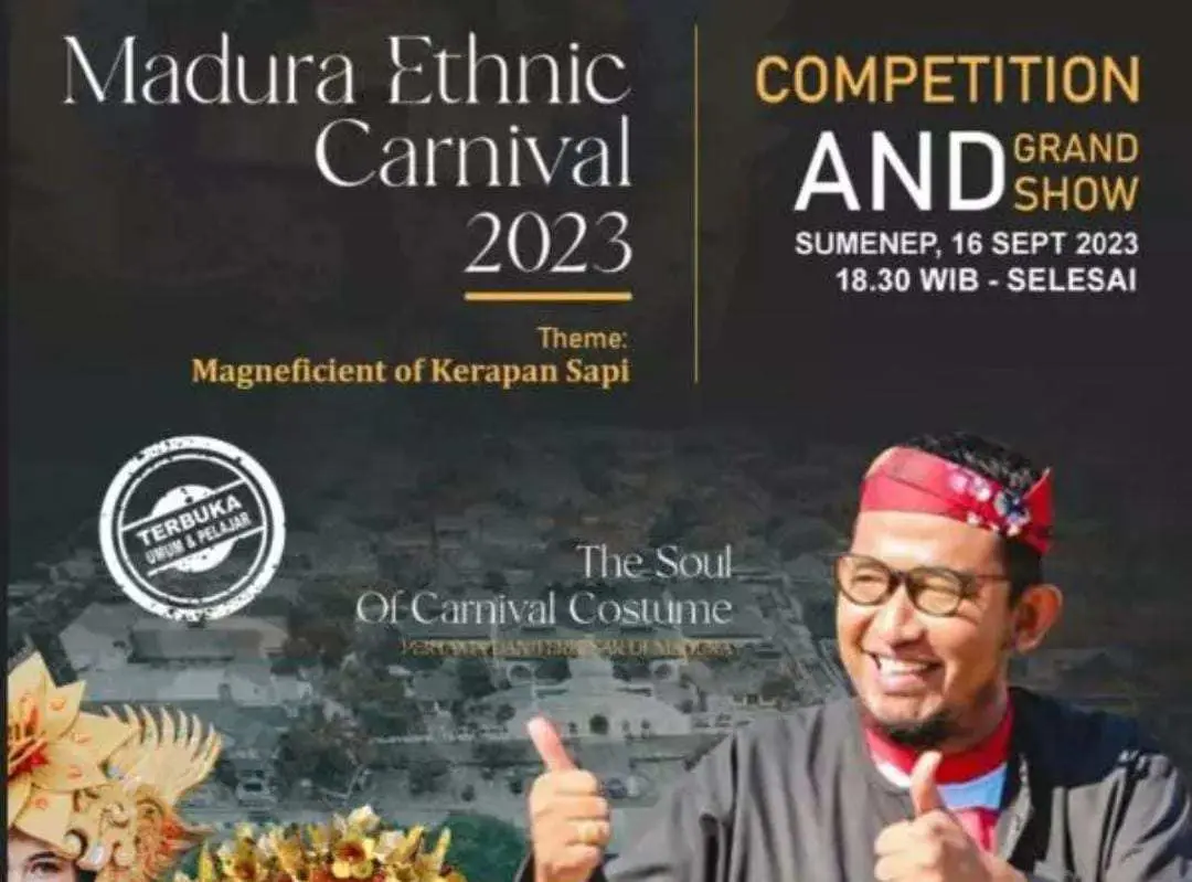 Kenalkan Budaya, Bupati Sumenep Ajak Masyarakat Indonesia Kunjungi Pagelaran Madura Ethnic Carnival 2023