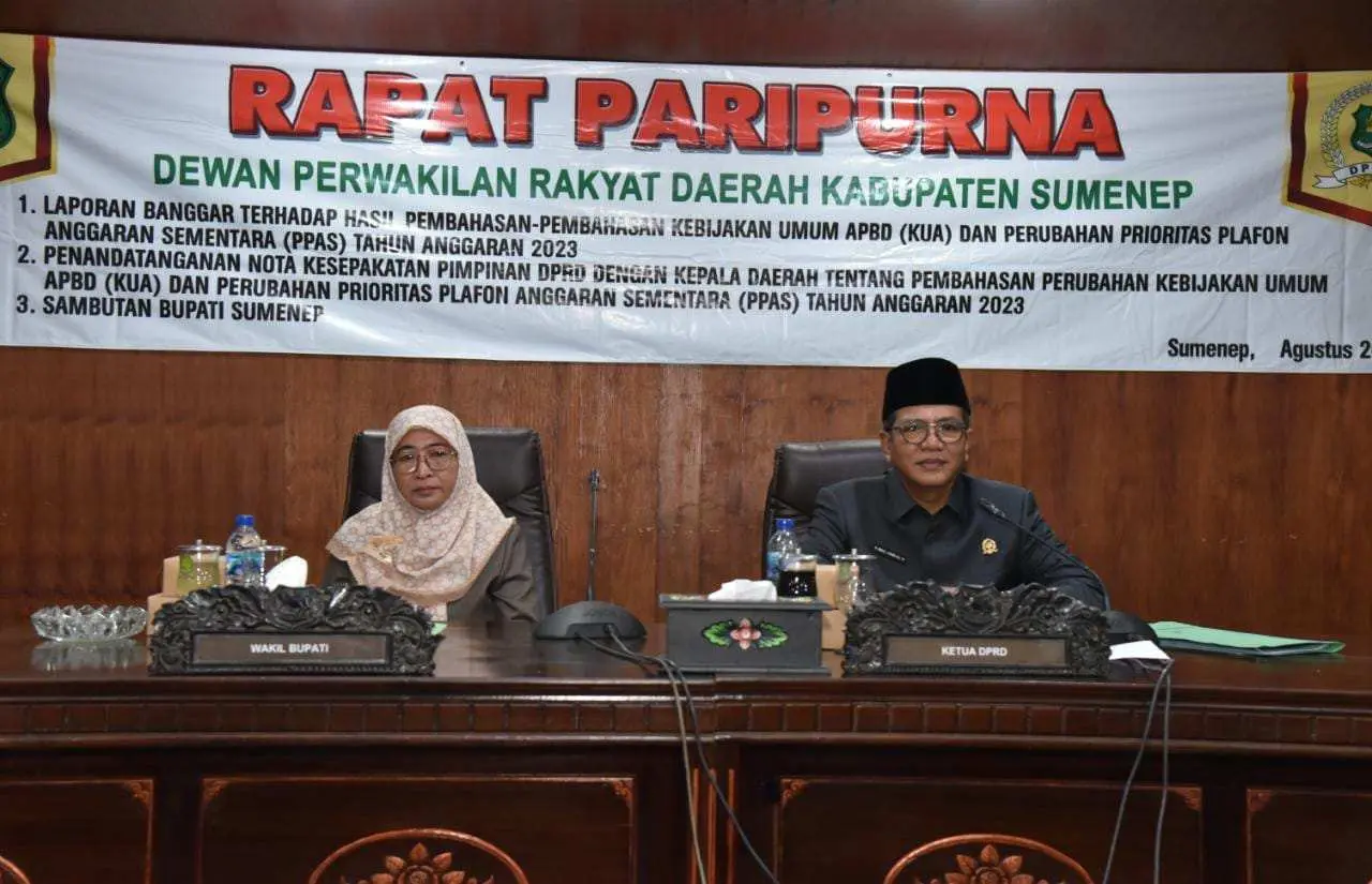Tuntas Dibahas, DPRD dan Pemkab Sumenep Tandatangani Perubahan APBD 2023