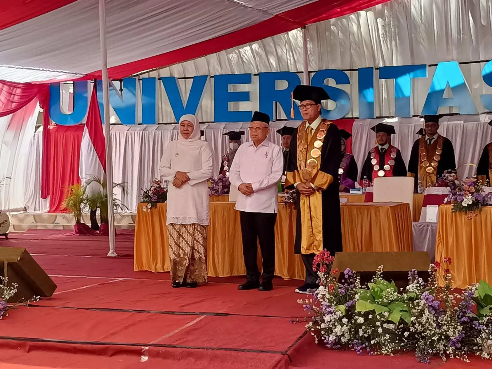 Kunker ke Sumenep, Wapres Ma’ruf Amin Hadiri Diesnatalis ke 37 Universitas Wiraraja