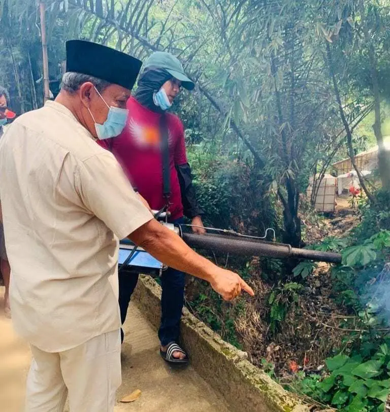 Muhidin Kembali Turun ke Masyarakat Gelar Fogging Cegah DBD
