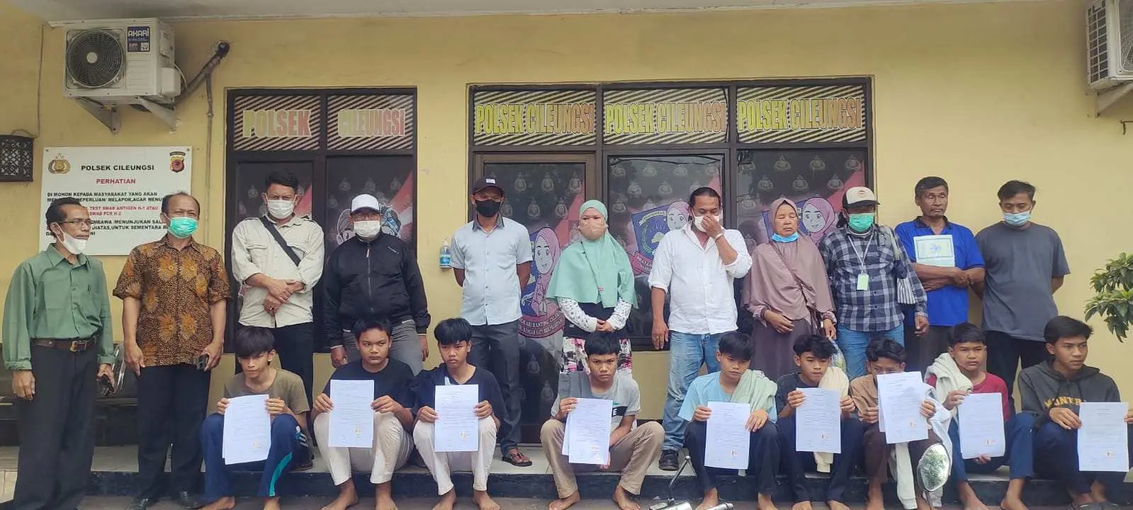 Pasca Diamankan Kedapatan Hendak Tawuran, 9 Pelajar di Cileungsi Diserahkan ke Orang Tuanya