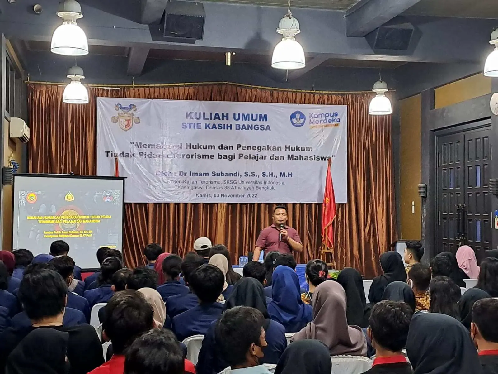 STIE Kasih Bangsa Gelar Kuliah Umum Tindak Pidana Terorisme Bagi Pelajar dan Mahasiswa