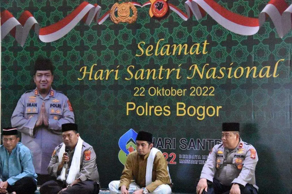Sambut Hari Santri Nasional, Polres Bogor Gelar Tausiyah Secara Virtual bersama Santri dan Polsek Jajaran