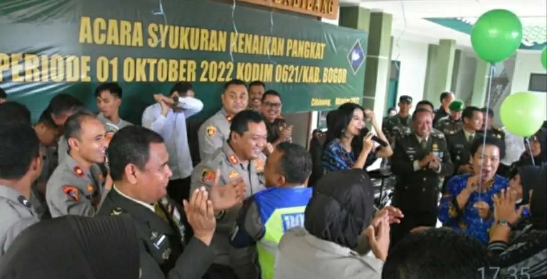 Polres Bogor Berikan Surprise ke Kodim 0621/Kabupaten Bogor di Hari Ulang Tahun ke-77 TNI