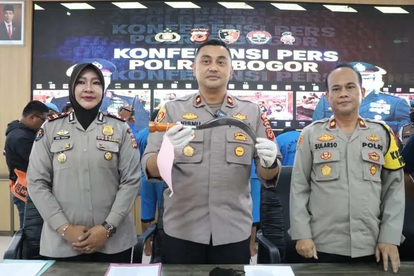 Polres Bogor Tangkap 5 Pelaku Penyerangan Pakai Celurit di Ciseeng