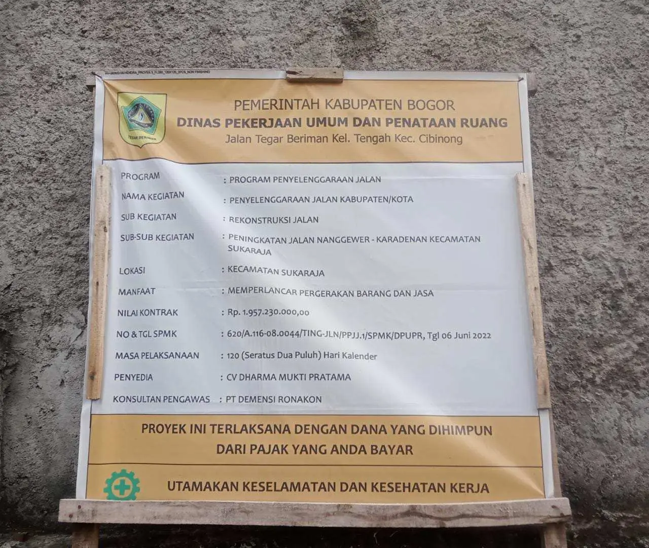 Pengerjaan Proyek Peningkatan Jalan Nanggewer-Karadenan Diduga Tidak Sesuai Spesifikasi