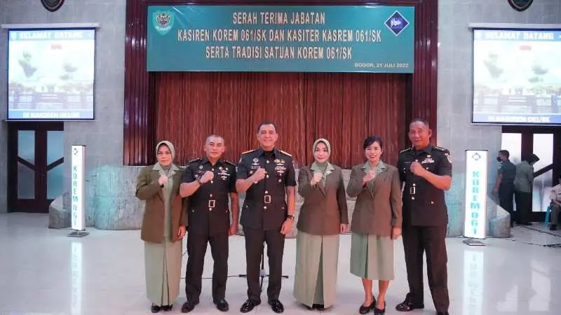 Pimpin Sertijab Kasiren dan Kasiter, Danrem 061/Sk: Pergantian Upaya Mengoptimalkan Kinerja Organisasi