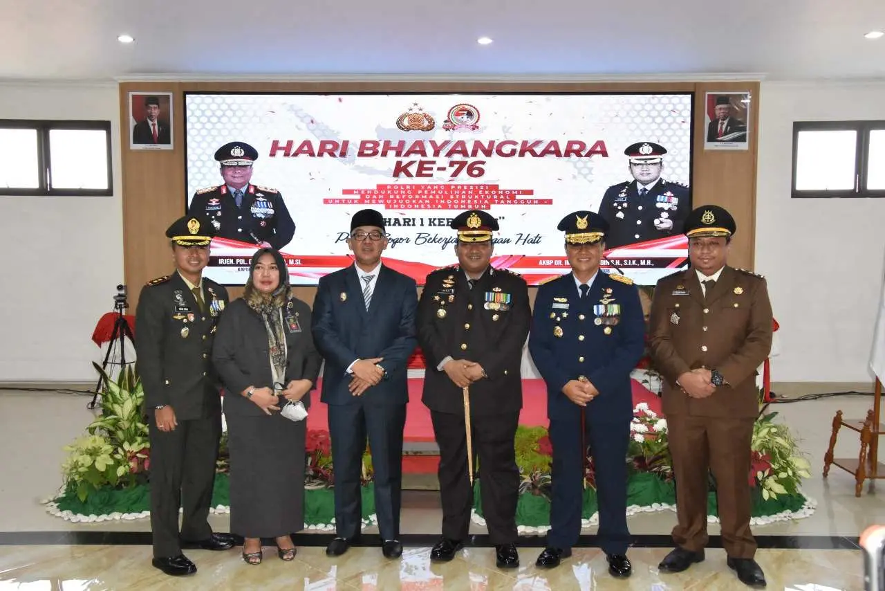 Polres Bogor Gelar Upacara Hari Bhayangkara ke-76 Secara Virtual
