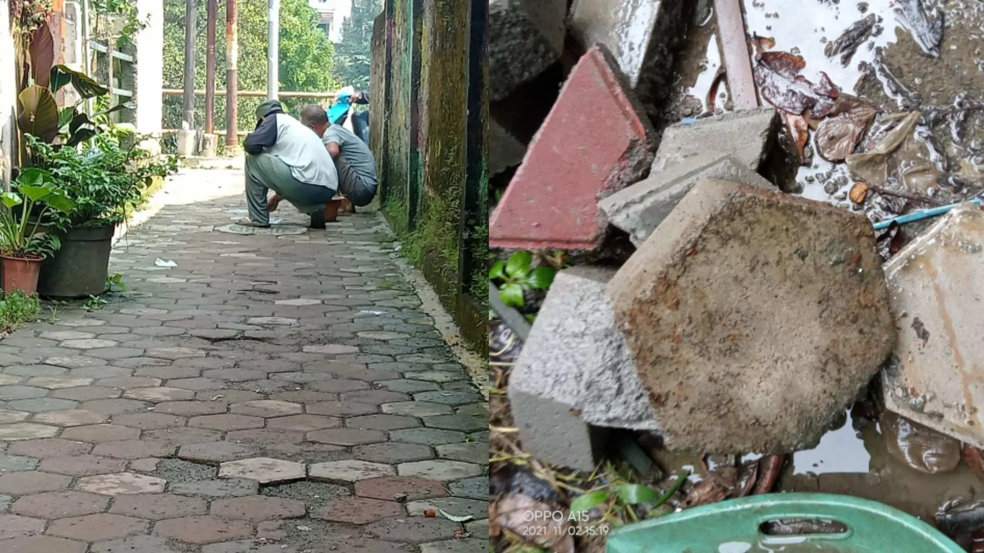 Belum 1 Tahun Sudah Rusak, Kualitas Paving Blok di Kelurahan Bantarjati Kota Bogor Patut Dipertanyakan