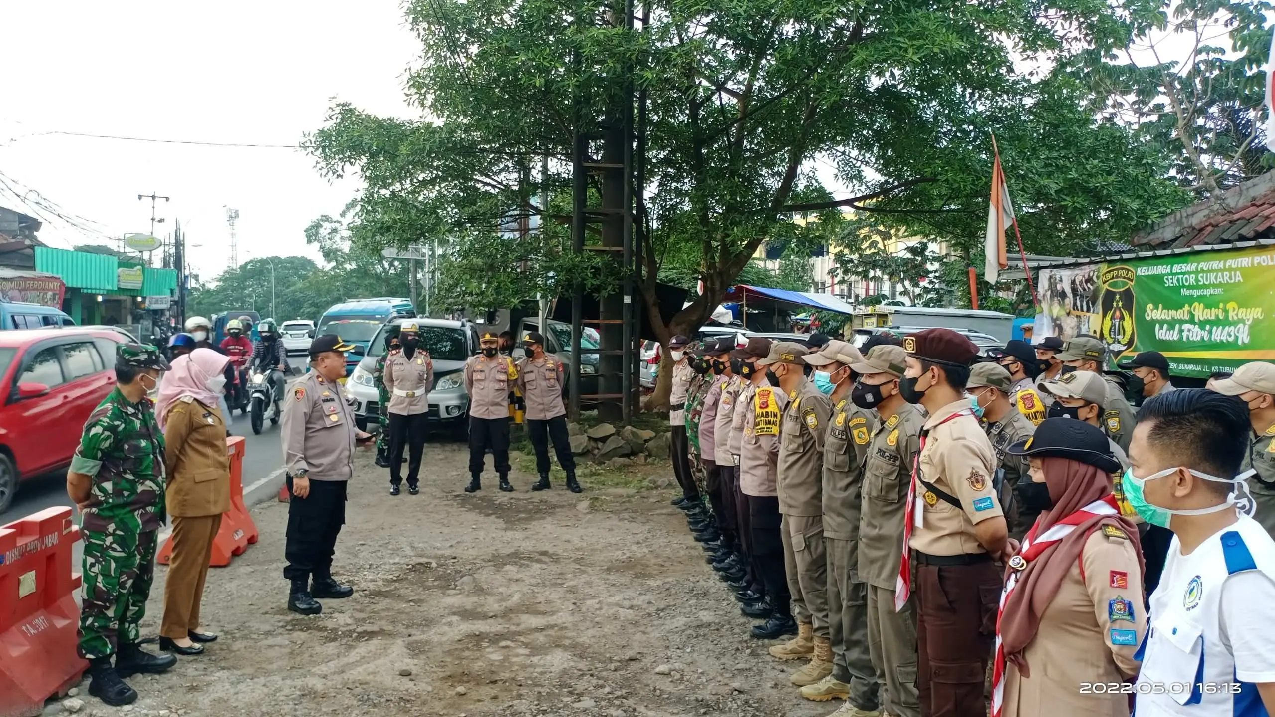 Polsek dan Forkopimcam Sukaraja Siap Amankan Malam Takbiran Hari Raya Idul Fitri 1443 H