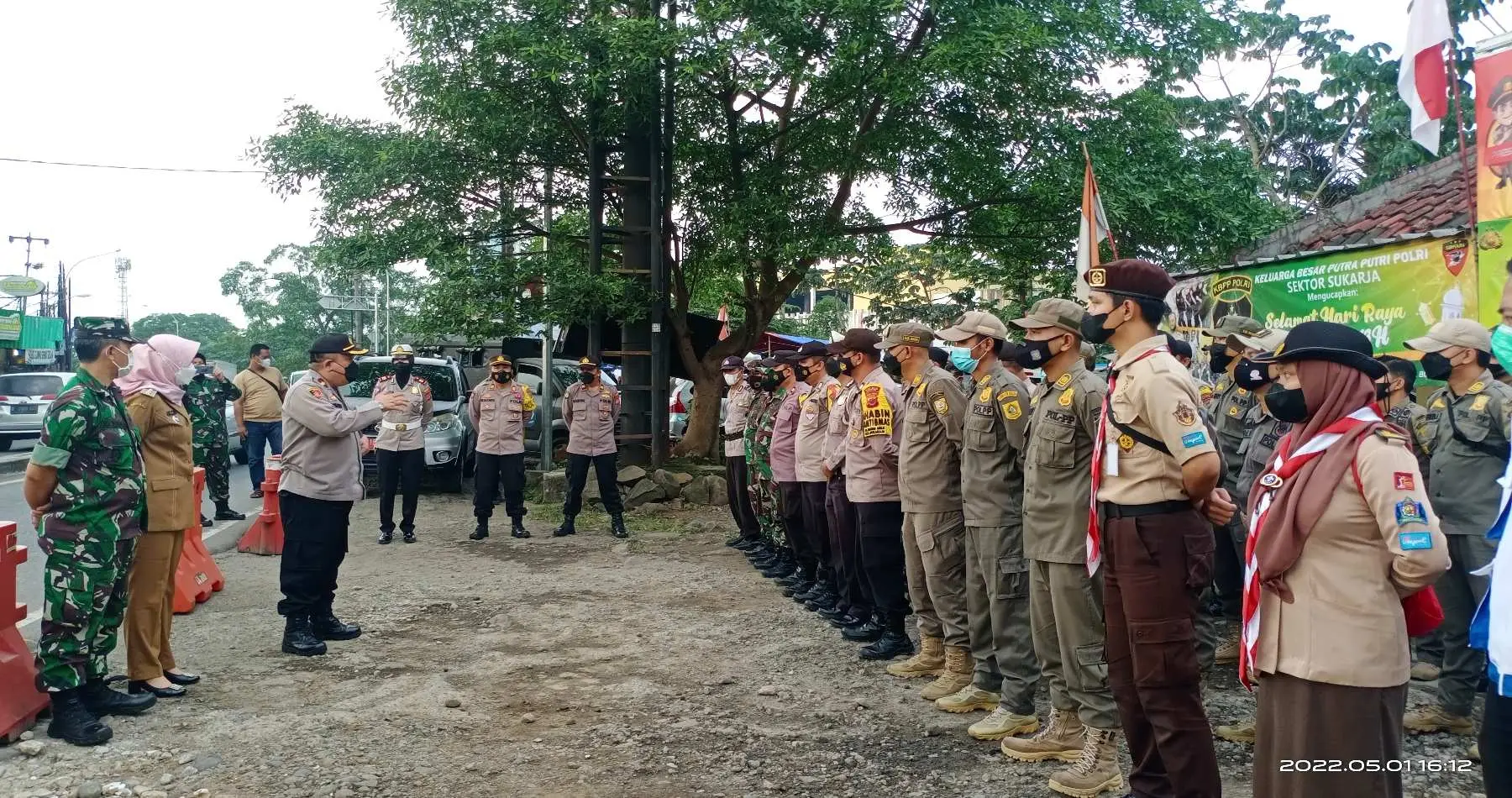 Sambut Hari Raya Idul Fitri 1443 H, Polsek Sukaraja Gelar Apel Pengamanan Malam Takbiran