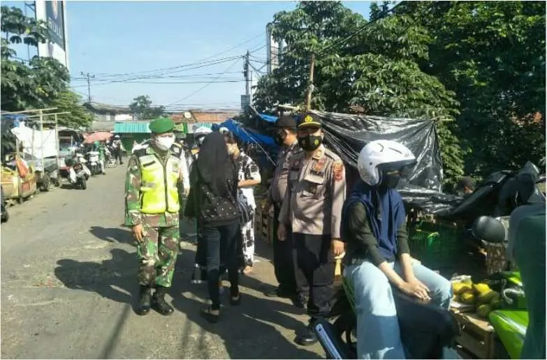 Polsek Sukaraja Bersama Tim Gabungan Gelar Patroli Pendisiplinan Prokes