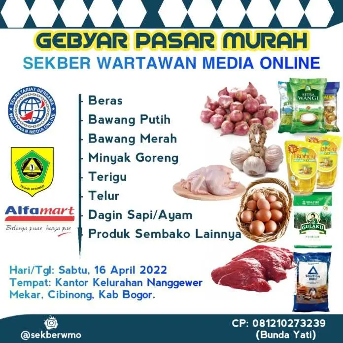 Kunjungi! Besok Gebyar Pasar Murah Sekber Wartawan Media Online Digelar
