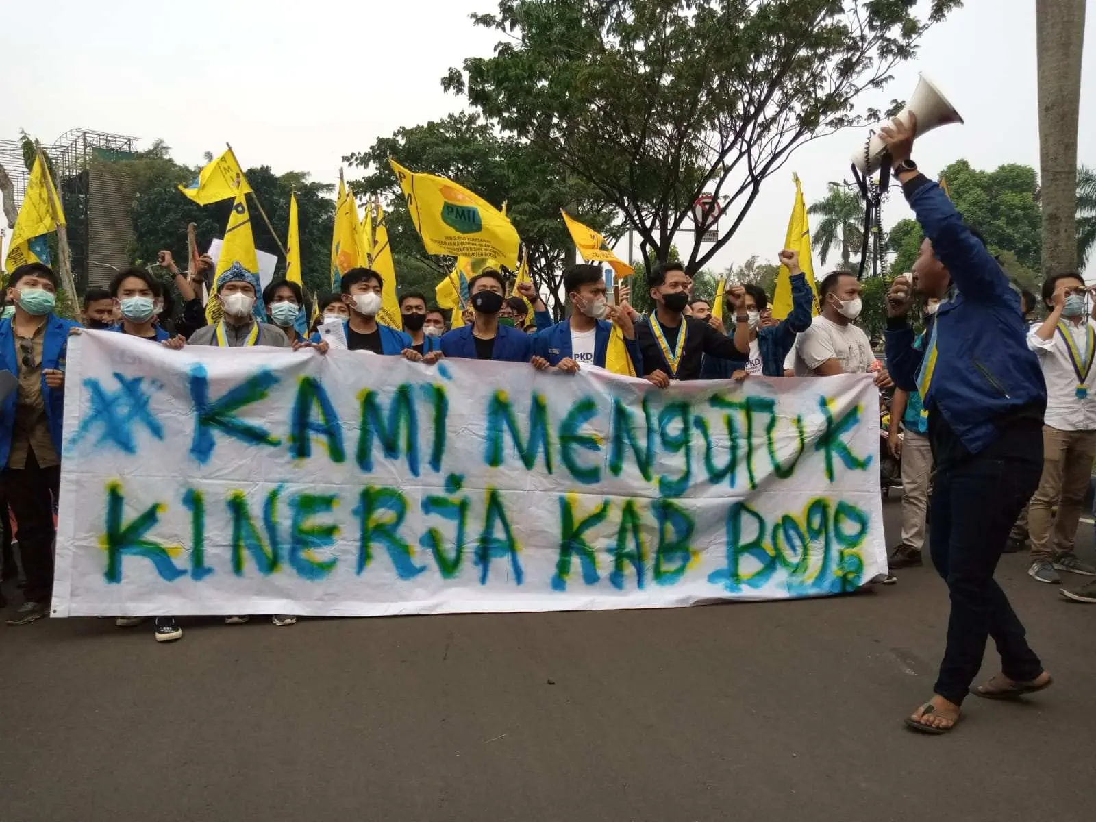 Gelar Aksi Demo di Depan Kantor Bupati, PMII Bogor Tuntut Ini