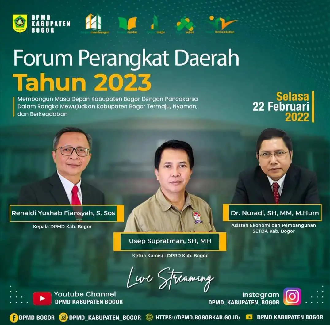 Forum Perangkat Daerah dalam Rangka Penyusunan Renja DPMD Kabupaten Bogor Tahun 2023