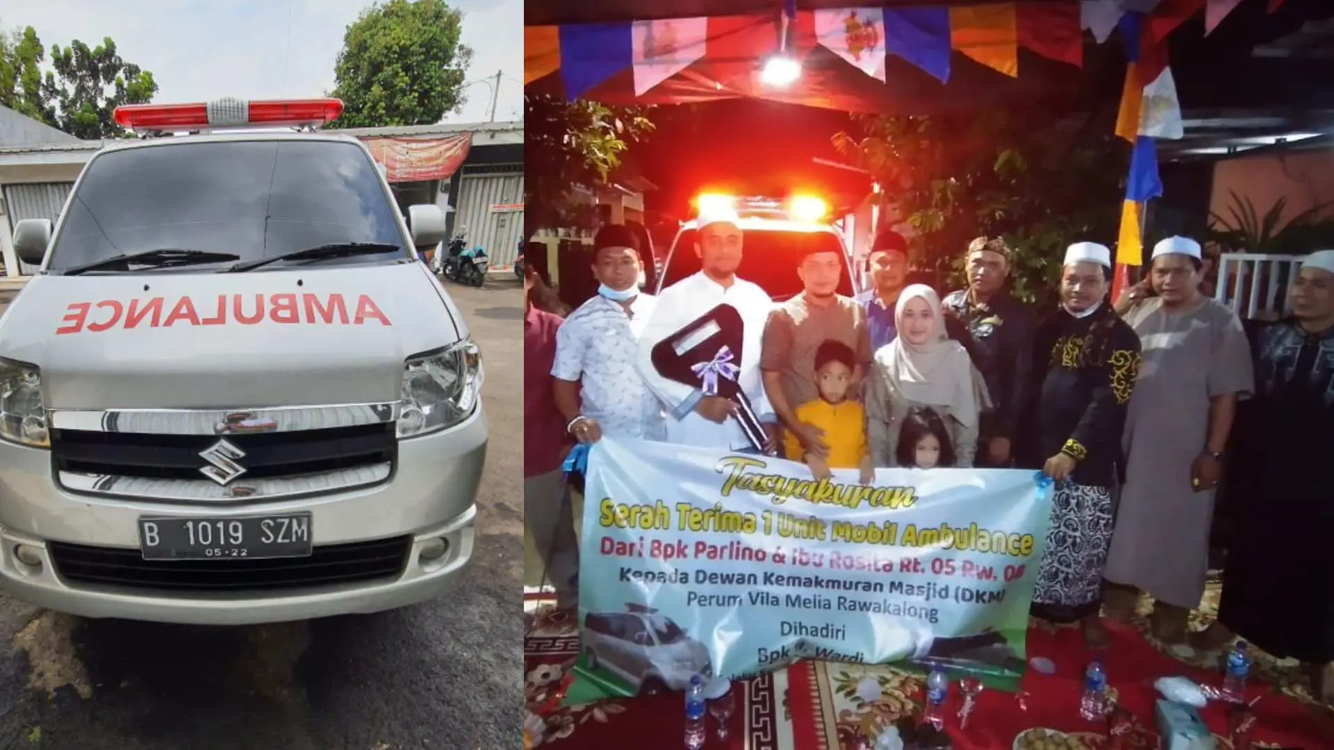 Warga Perumahan Villa Melia Terima Bantuan Mobil Ambulan dari Keluarga Parlino dan Rosita