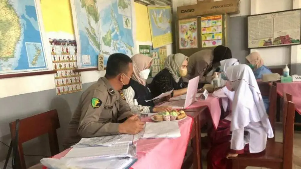 Polres Ogan Ilir Gelar Gerai Vaksinasi Presisi untuk Anak Usia 6-11 Tahun
