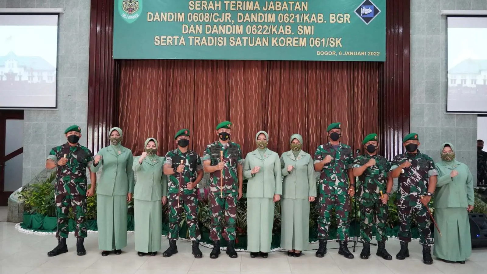 Pimpin Sertijab Tiga Dandim, Danrem 061/Sk: Terimakasih atas Dedikasi dan Loyalitasnya Selamat Bertugas