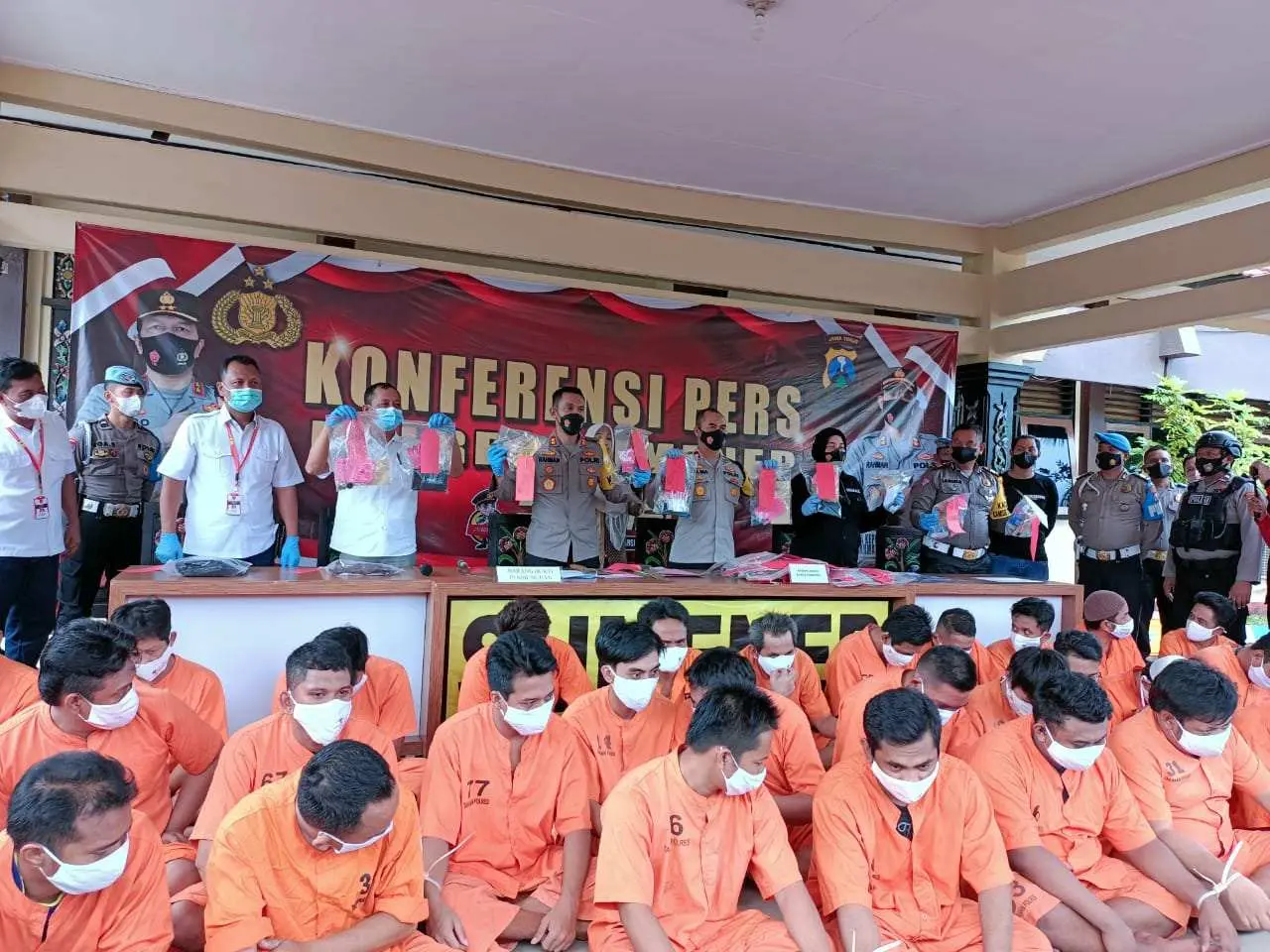 Kurun Waktu Satu Tahun, Polres Sumenep Ungkap 89 Kasus Narkoba dan Amankan 136 Tersangka