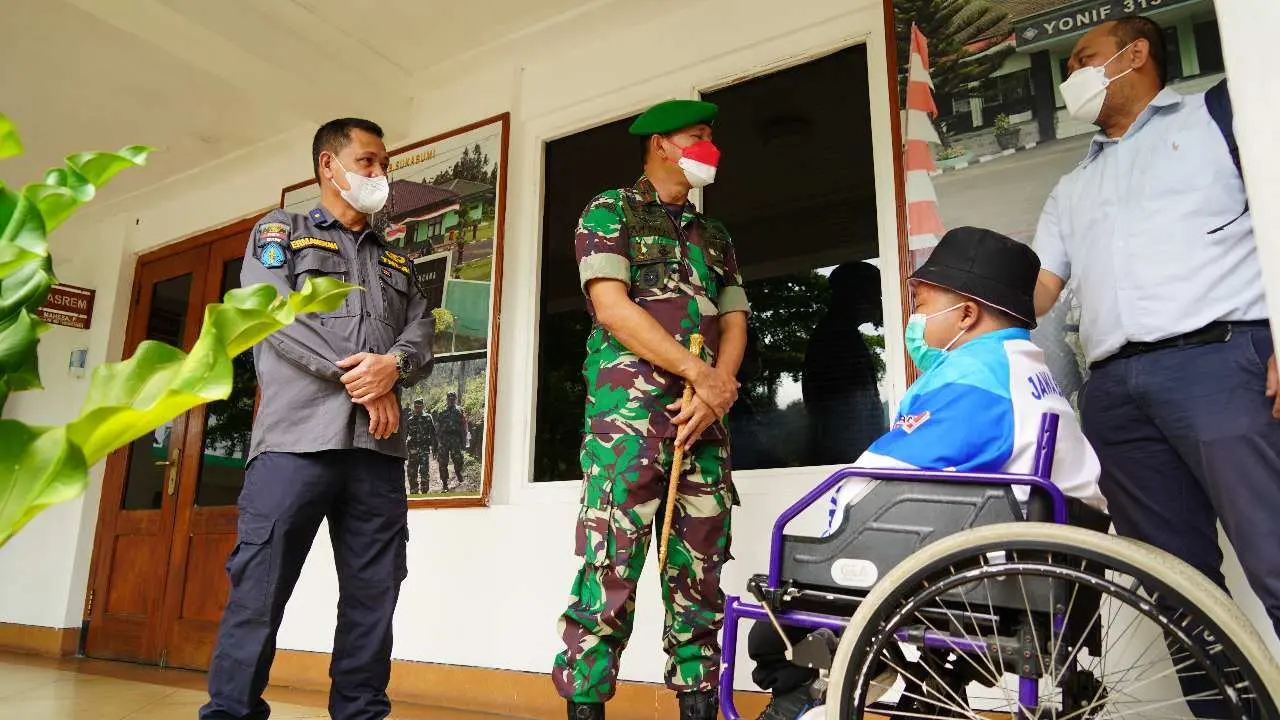 Danrem 061/Sk Apresiasi Atlit Disabilitas Asal Kota Bogor Raih Emas Peparnas XVI