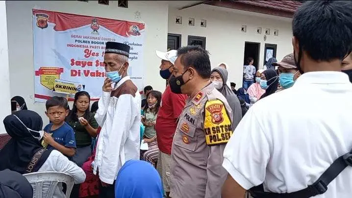 Polsek Dramaga Gelar Vaksinasi Covid-19 Serentak di 3 Puskesmas