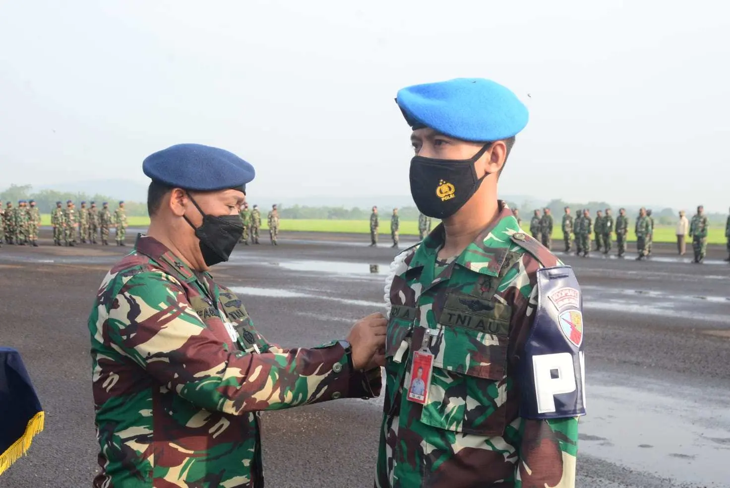 Danlanud Atang Sendjaja Pimpin Apel Khusus Kenaikan Pangkat Bagi 75 Orang