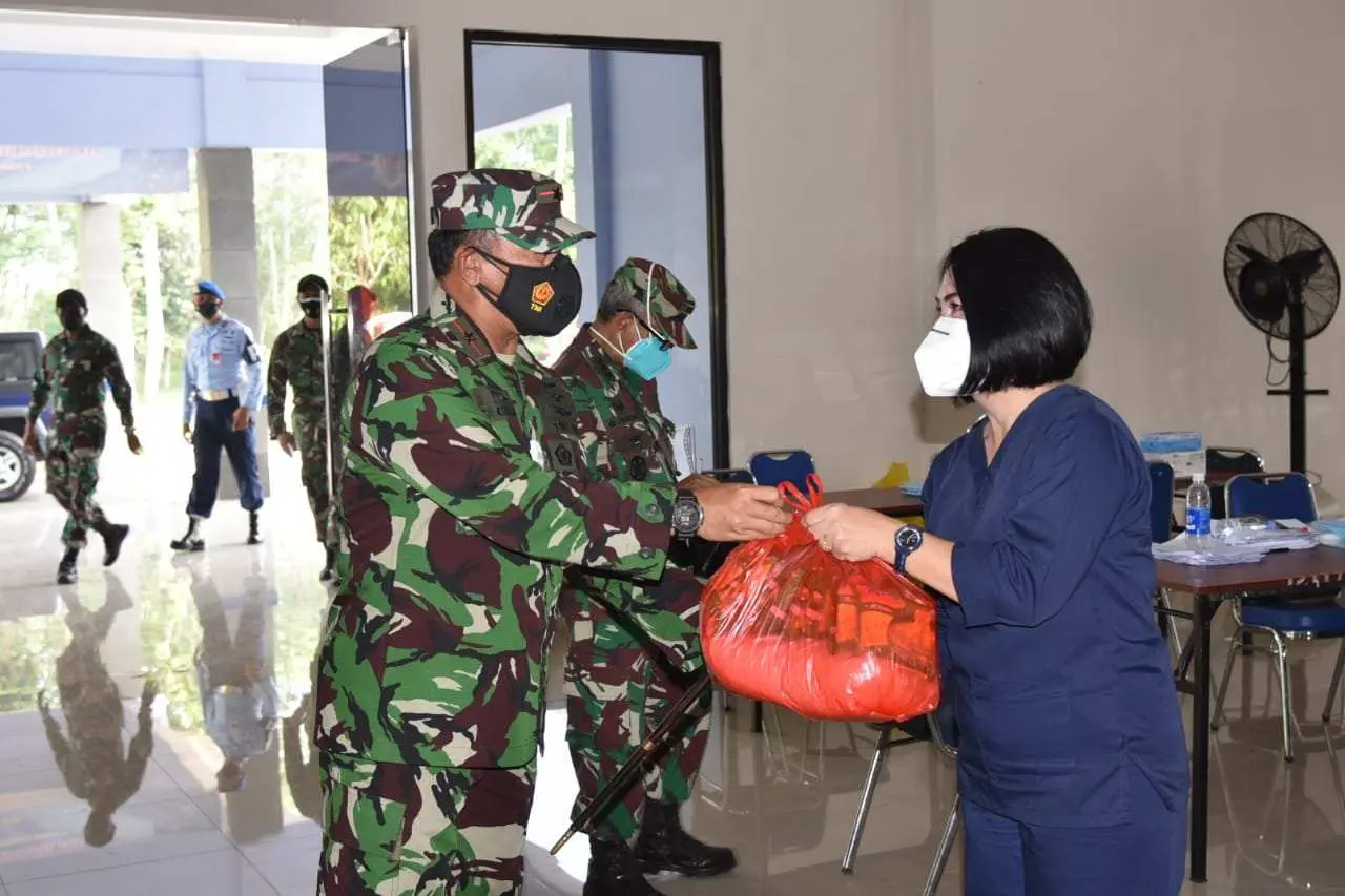 Serbuan Vaksinasi Covid-19 Lanud Atang Sendjaja, Diikuti Antusias Warga Rumpin Bogor