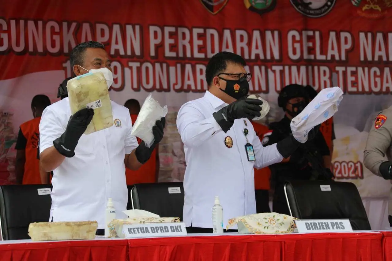 Kolaborasi Ditjenpas Kemenkum HAM dan Polri Berhasil Gagalkan Peredaran 1,129 Ton Sabu Jaringan Internasional