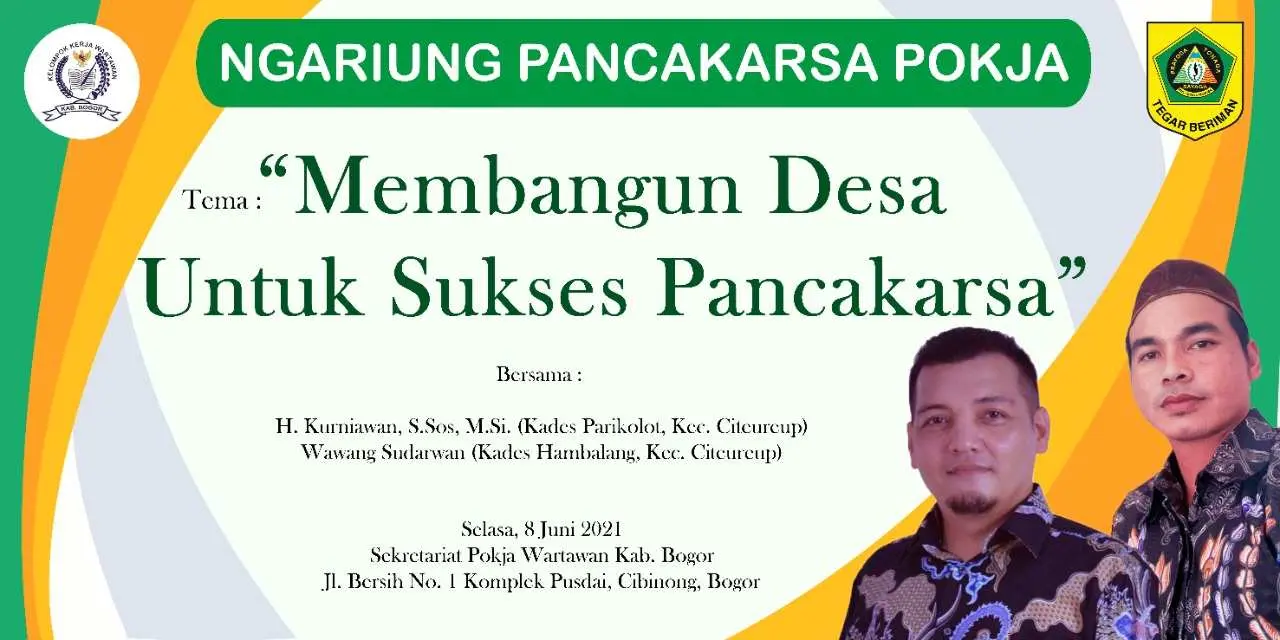 Dukung Program Bupati Bogor, Pokja Wartawan akan Menggelar Kegiatan Ngariung Pancakarsa
