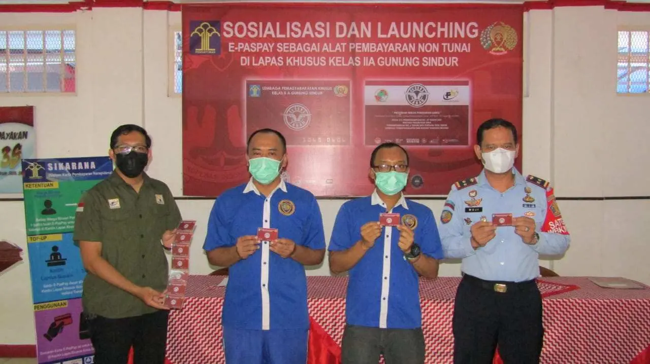 Inovasi Mudahkan WBP, Lapas Khusus Kelas IIA Gunung Sindur Luncurkan Kartu Pembayaran Non Tunai e-Paspay